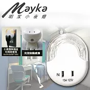 【mayka明家】led光控自動感應小夜燈附插座 琥珀色光gn-110 (女孩房間布置 插座夜燈 抽獎禮物 學生禮物)