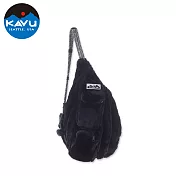 【西雅圖 KAVU】Mini Rope Fuzz 休閒毛毛後背包 黑色 #9214
