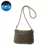 【西雅圖 KAVU】SO FLEECEY 時尚休閒毛毛側背包 沼澤棕 #9222