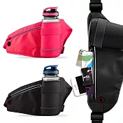 Aisure for HTC U19e / vivo Y17 簡單生活運動跑步水壺腰包粉