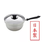 日本Arnest防溢出不銹鋼單手鍋(附鍋蓋)-18cm