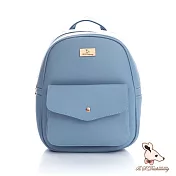 B.S.D.S冰山袋鼠 - 濃情札記 - 典雅造型後背包 - 湛灰藍【BS-9063B】