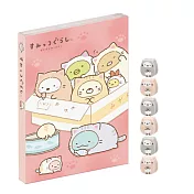 San-X 角落公仔暖暖貓咪日系列4折(大)便條本。紙盒
