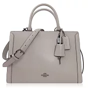 COACH 小牛皮 / Zoe Carryall 中款 / 手提兩用包灰色