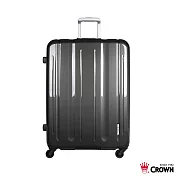 【CROWN 皇冠】29吋 滑順大輪 大容量 箱面手把 鋁框箱(大容量 超輕量 鋁框箱 行李箱)珠光鐵灰