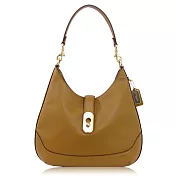 COACH 鵝卵石皮革 / AMBER HOBO / 肩背包駝色