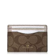 COACH 經典 PVC / 證件 識別卡夾卡其金