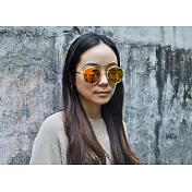 2is SebO 太陽眼鏡│飛行員圓框墨鏡│金屬框架│橘色鏡片│抗UV400