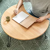 彎月和室桌 原木桌 可折疊