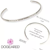 Dogeared Remember your super powers C型可調式銀色手環