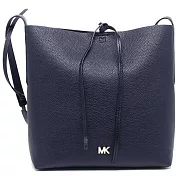 MICHAEL KORS 簡約皮革水桶包-深藍（現貨+預購）深藍