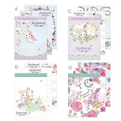 San-X 魔幻馬戲團無名花園系列便條本/小。(隨機2入)