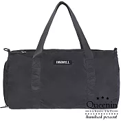 DF Queenin日韓 - 乾濕分離獨立鞋袋肩斜背旅行健身包-共2色黑色