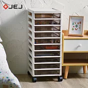 【nicegoods】日本JEJ 辦公移動式A4文件收納櫃-10小抽-米白