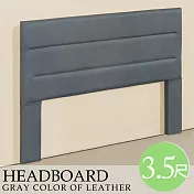 Homelike 喜家居單人3.5尺貓抓皮床頭片(藍灰色)(1951)