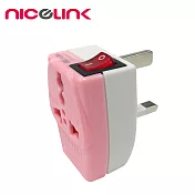 (2入組)NICELINK旅行萬用轉接頭-區域型 獨立開關-2組插座WSAII-7(PI)
