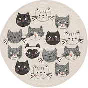 《NOW》圓形編織隔熱墊(貓咪)