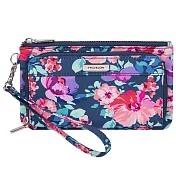 《TRAVELON》雙層拉鍊手拿包(花卉)