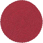 《NOW》質感螺紋圓餐墊(玫瑰紅)