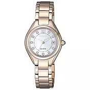 CITIZEN LADY’S光動能晶光閃耀秋季時尚腕錶-玫瑰金
