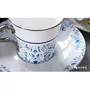 POROS FAVOUR 敦鴻骨瓷 藍韵白金  咖啡杯碟組藍白金
