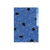 San-X 小襪貓休閒時尚系列系列三層分頁文件夾。藍色