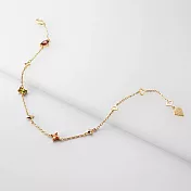 Wanderlust+Co 澳洲品牌 彩鑽手鍊 極光金色手鍊 Aurora