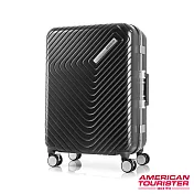 AT美國旅行者 24吋Esquino 鋁合金細框剎車雙輪行李箱(黑)