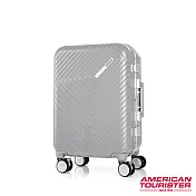 AT美國旅行者 20吋Esquino 鋁合金細框剎車雙輪登機箱(銀)