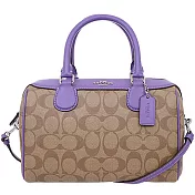 COACH C Logo皮革手提/斜揹包-卡紫 (現貨+預購)卡紫