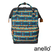 anello EXOTIC 圖騰印花口金後背包 松石藍