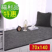 福利品 G+居家 2入組 超細纖維長毛吸水止滑地墊 (70x140cm)時尚灰
