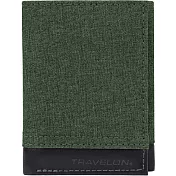 《TRAVELON》拼接三折式短夾(蒼綠)