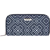 《TRAVELON》簡約防盜拉鍊長夾(格紋)