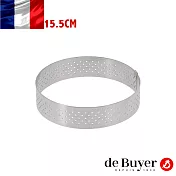 法國【de Buyer】畢耶烘焙『法芙娜不鏽鋼氣孔塔模系列』圓形15.5公分塔模(2入/組)