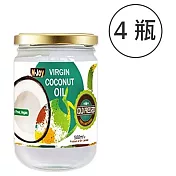 【鮮食優多】娜萃斯・冷壓初榨椰子油 500ml x4瓶