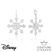 Disney Jewellery 迪士尼冰雪奇緣2 鍍14K白金雪花垂墜耳環 Elsa Snowflake Earrings by Couture Kingdom