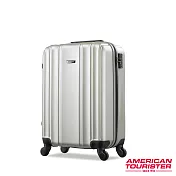 AT美國旅行者20吋Hartford極簡立體硬殼四輪TSA登機箱(銀)