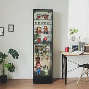 Peachy Life 第二代180cm鏡面玻璃展示櫃/收納櫃/置物櫃(2色可選)黑色