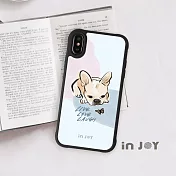 INJOYmall for iPhone 7 / 8 融化法鬥 耐撞擊磨砂邊框手機殼 D / 黑邊