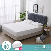 【House Door 好適家居】斯里蘭卡進口天然乳膠床墊天絲表布5cm超值組-雙人5尺