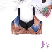 【K’s 凱恩絲】有氧蠶絲迷幻千尋調整型內衣B3701款34/75D藍色&咖啡色