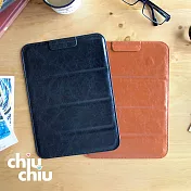 【CHIUCHIU】Apple iPad Pro 12.9 (2018年版)復古質感瘋馬紋可折疊式保護皮套(沉穩黑)