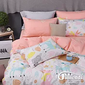 【喬曼帝Jumendi】台灣製100%純棉雙人四件式床包被套組(多款任選)-森林物語