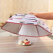 【EZlife】大容量食物衛生保溫罩紅色刀叉