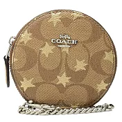 COACH 造型皮革拉鍊零錢包-駝金 (現貨+預購)駝金