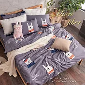 《DUYAN 竹漾》台灣製天絲絨雙人加大床包被套四件組-耶誕假期