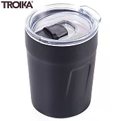 德國TROIKA防溢雙層保溫杯ESPRESSO濃縮咖啡DOPPIO CUP65(160ml;含密封蓋;適外出國旅行和熱茶熱飲)黑色