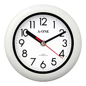 A-ONE TG-0501 繽紛色彩防水浴室小掛鐘- 白色