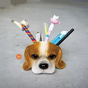 【YACHT 遊艇精品文創】仿真狗狗.黑熊筆筒米格魯筆筒